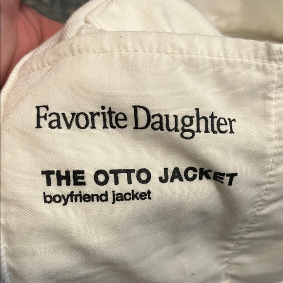Favorite Daughter White Pockets Denim The Otto Jacket Boyfriend Distress Jacket - Picture 14 of 16